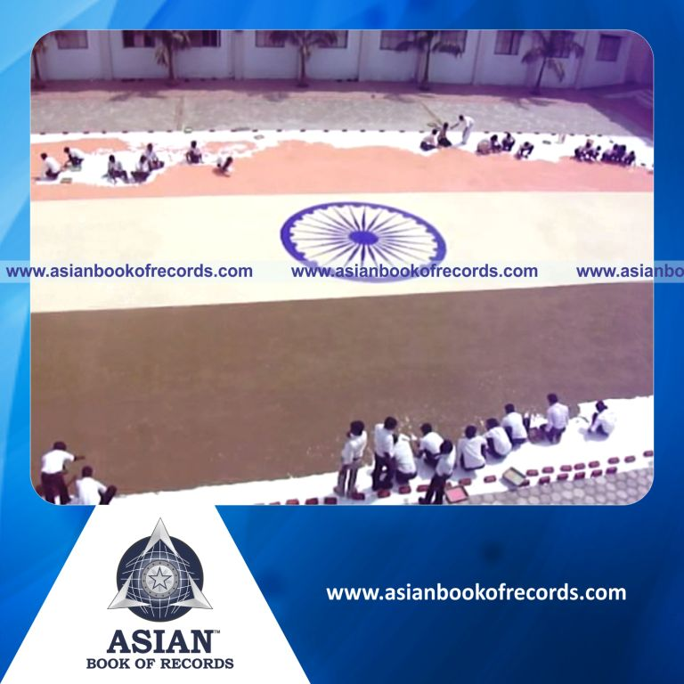 Largest National Flag made with Food Grains by a Team