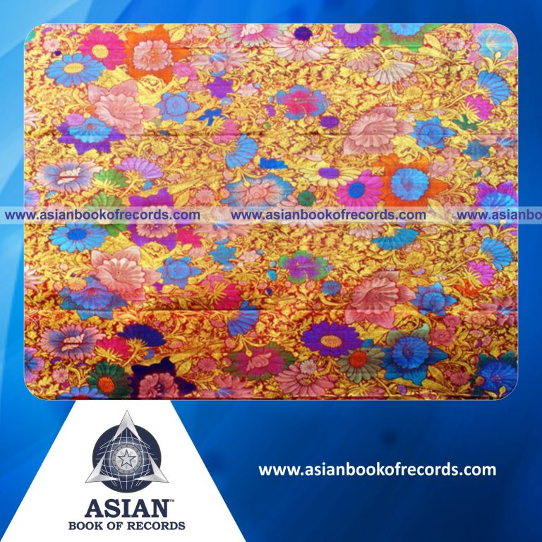Highest Number of Punched Design Cards and Hooks in a Handloom Silk Sari