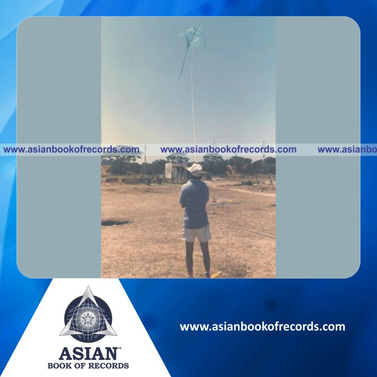 Largest Kite Flown by Single Hand by an Individual (Male)