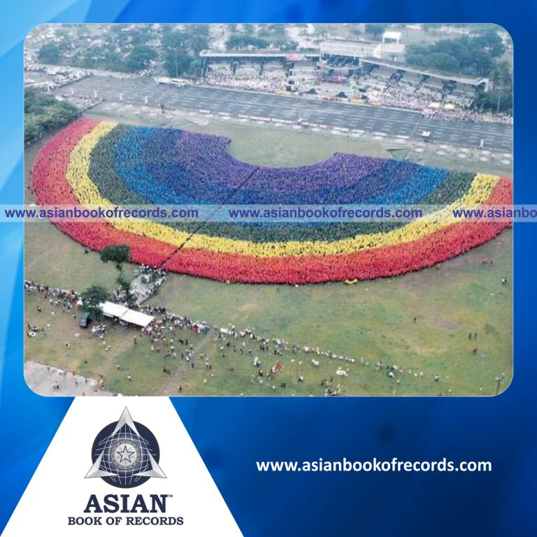 Highest Number of People Formed as Human Rainbow