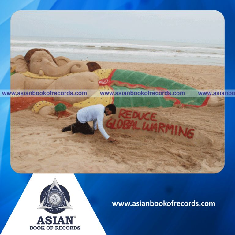 Longest Ganesha Sand Sculpture made by an Individual (Male)