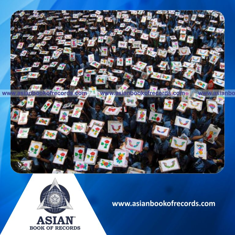 Highest Number of Students Doing Glass Painting Simultaneously (Single Venue)