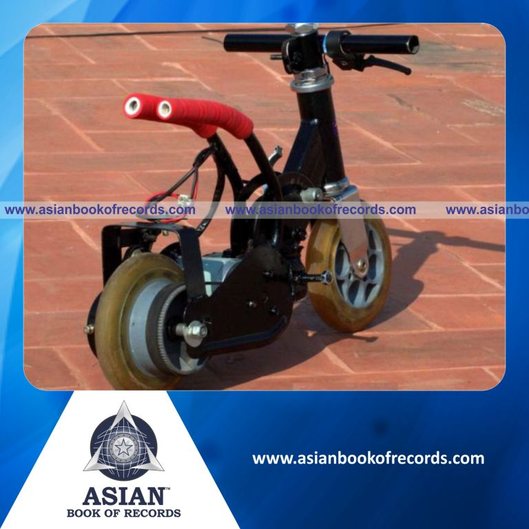 Smallest E-Bike made by an Individual (Male)