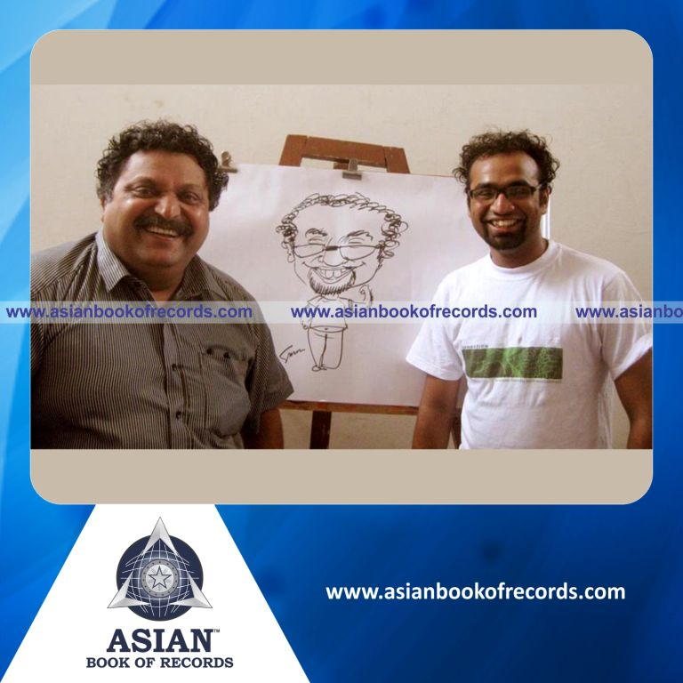 Highest Number of Full-Body Caricatures Drawn by an Individual (Male) in 12 Hours