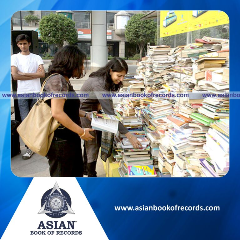 Highest Number of Books used to make a Wall