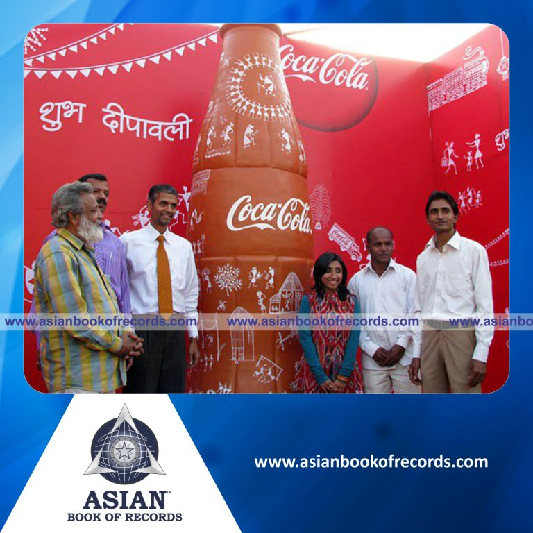 Tallest Terracotta Coca-Cola Bottle Replica made by an Individual (Male)