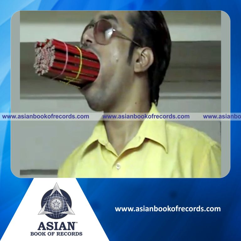 Highest Number of Pencils Held in Mouth by an Individual (Male)