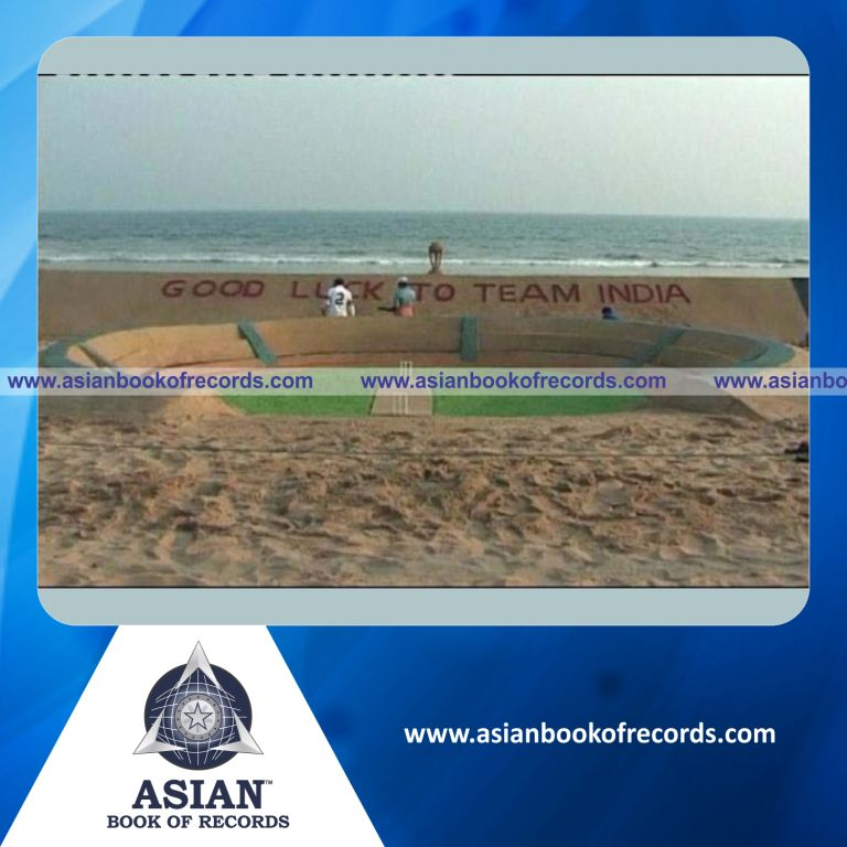 Longest Cricket Bat made with Sand by an Individual (Male)