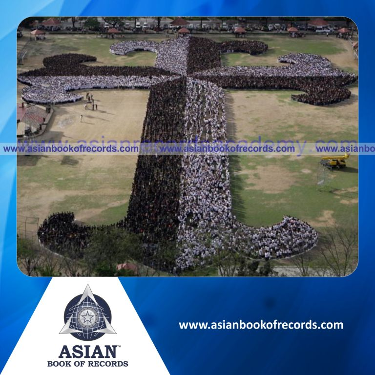 Largest Formation of Human Cross Symbol