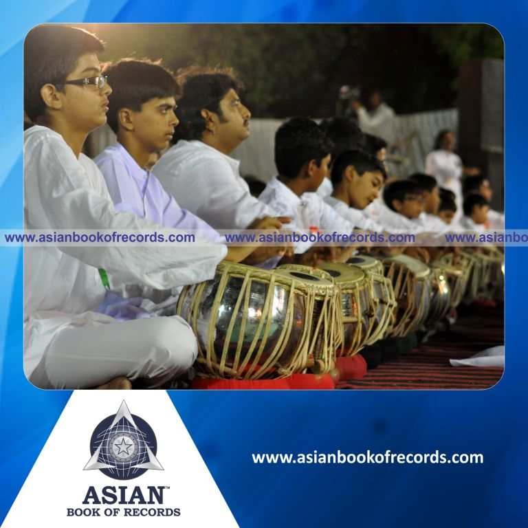 Highest Number of Musicians Playing Tabla Simultaneously (Single Venue)