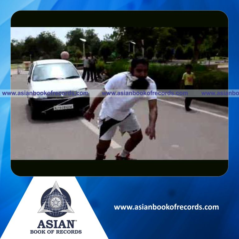 Heaviest Car Pulled with a Beard while Skating by an Individual (Male)