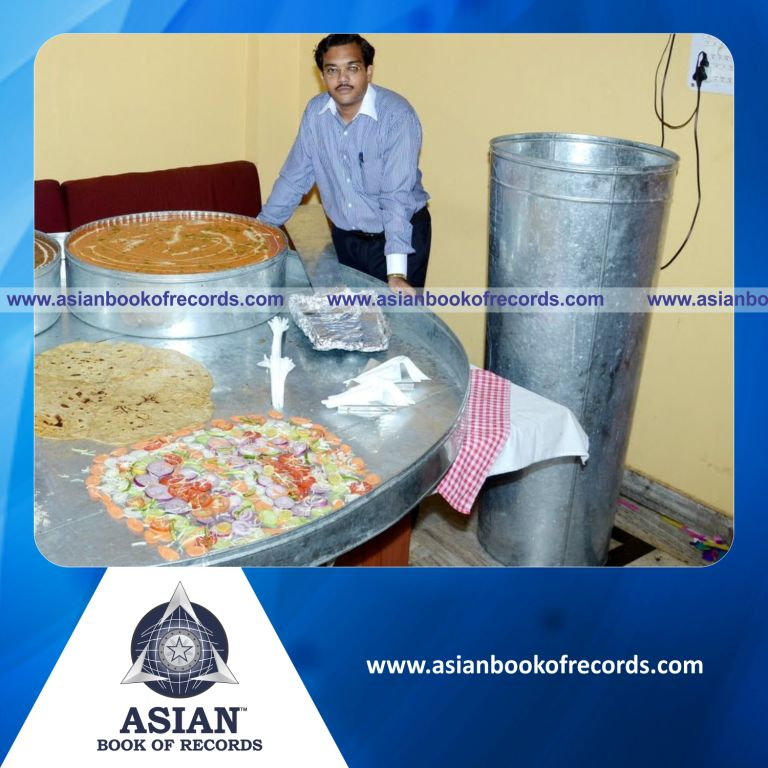 Largest Crockery consists of 4 Bowls, 1 Glass and 1 Spoon made by an Individual (Male)