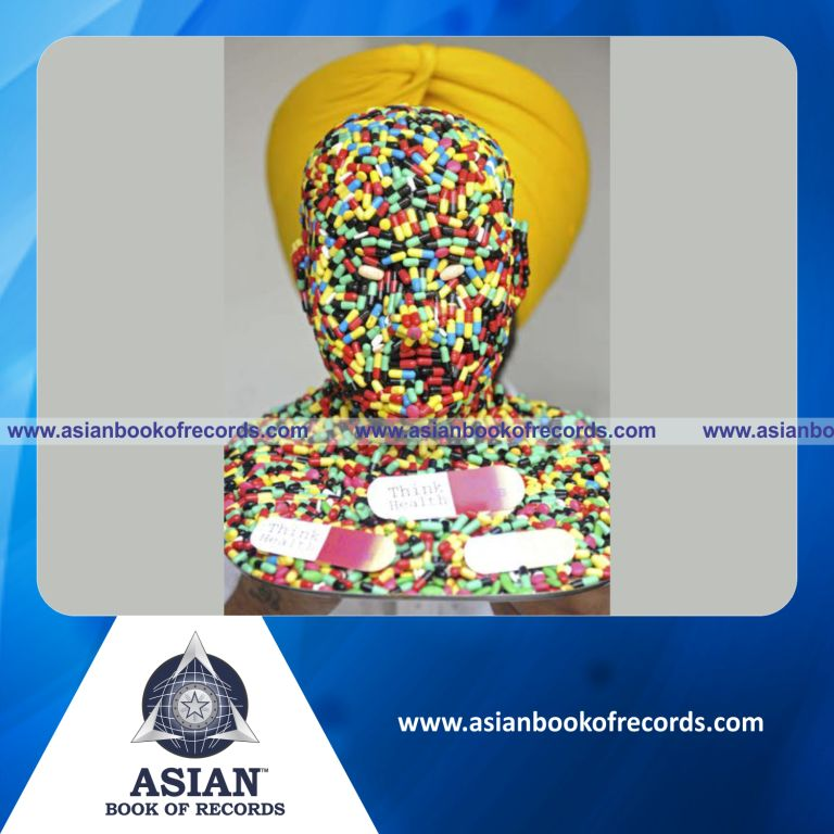 Largest Human Skull made with Capsules and Tablets by an Individual (Male)