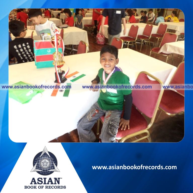 Shortest Time Taken to Recite 247 Tamil Alphabets by a Minor (Male)