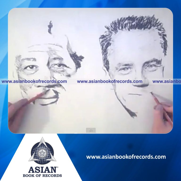 Longest Painting with Both the Hands Simultaneously by an Individual