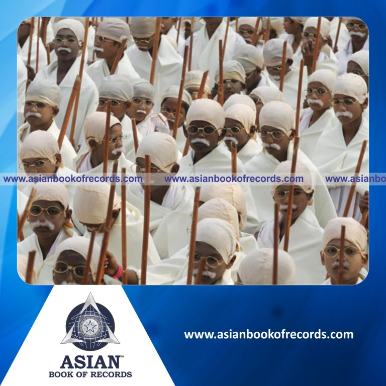 Highest Number of People Dressed as Mohandas Karamchand Gandhi Simultaneously (Single Venue)