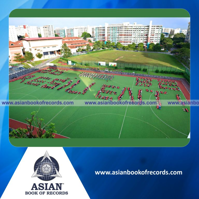 Highest Number of People formed to a Slogan