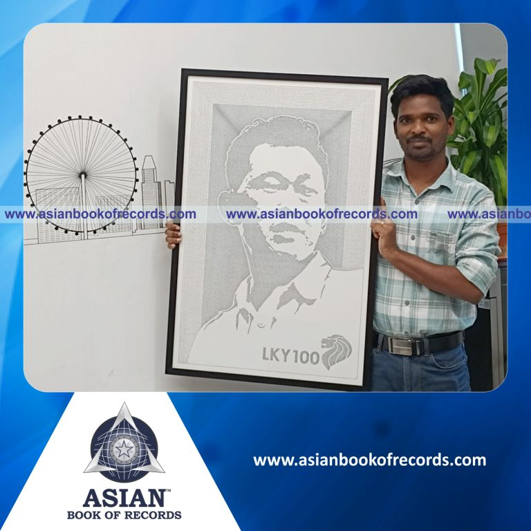 Largest Portrait Made of Handwritten Words
