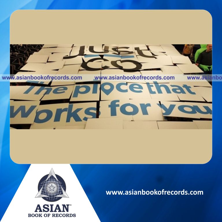 Highest Number of Participants Forming a Brand Logo using Overhead Boards