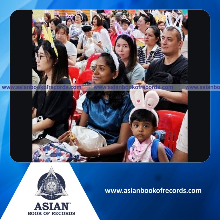 Highest Number of Participants Wearing Rabbit Ear Headbands While Eating Mooncakes