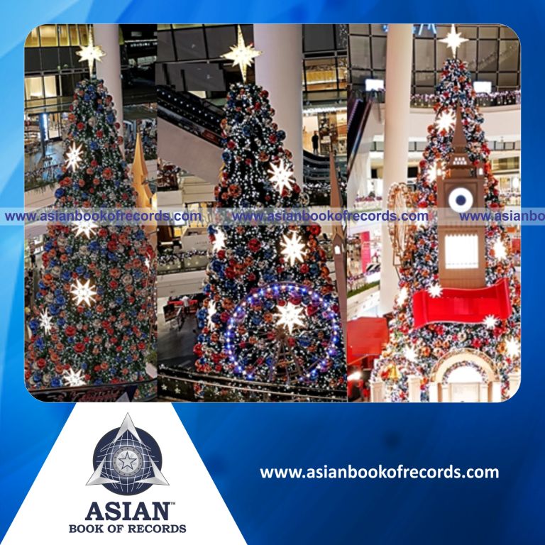 Highest Number of Moving Ferris Wheel Components Integrated into a Christmas Tree