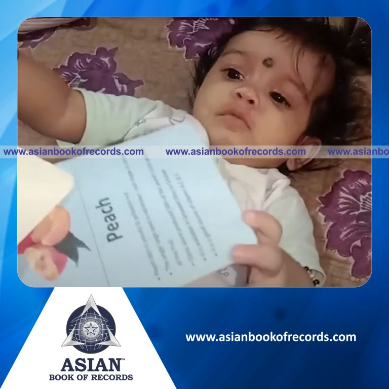 Highest Number of Fruits Identified Through Flashcards in One Minute by an Infant