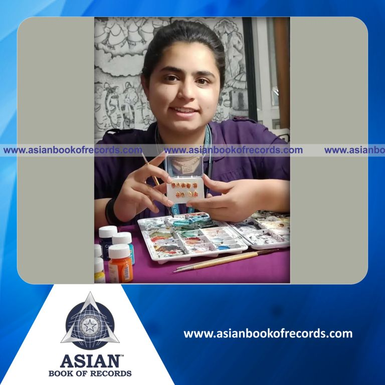 Smallest Paintings of Navdurga Made on Chickpea