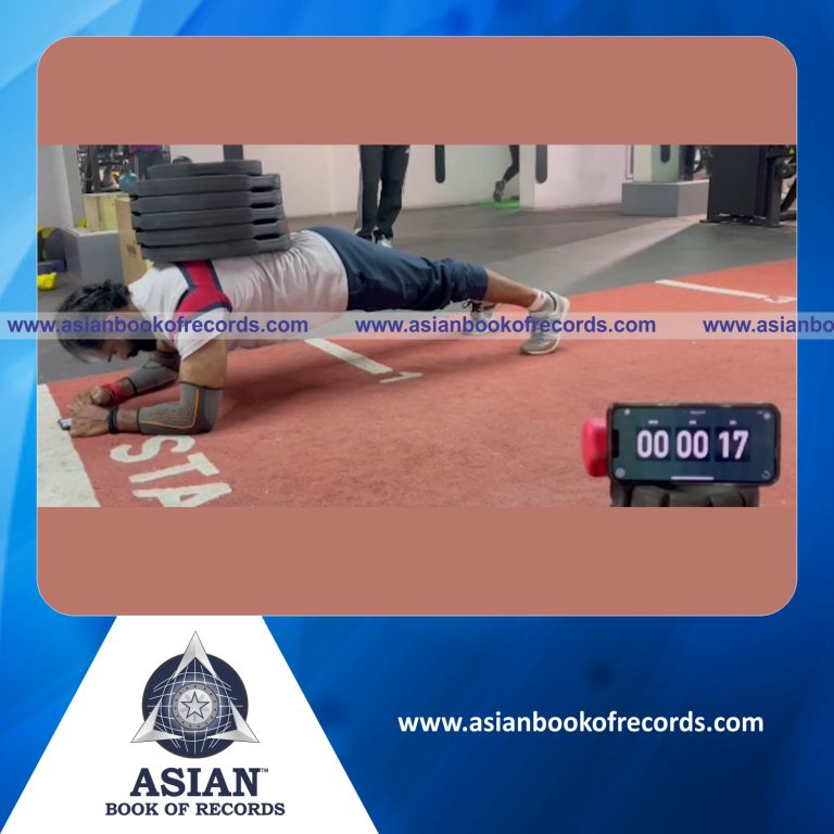 Longest Time to Hold Plank with Heaviest Weight on Back