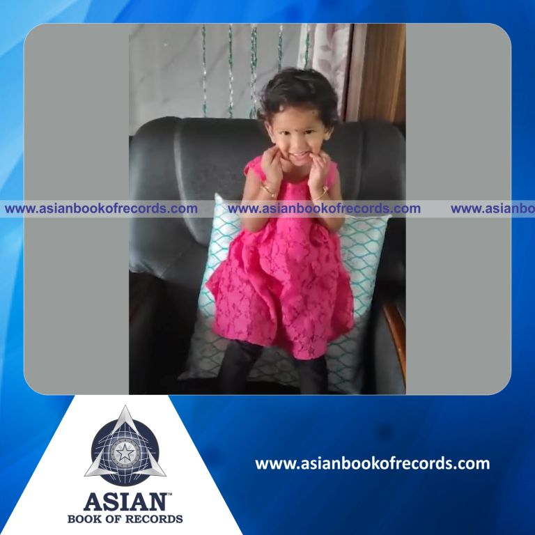 Highest Number of Human Body Parts Identified by an Individual (Toddler)