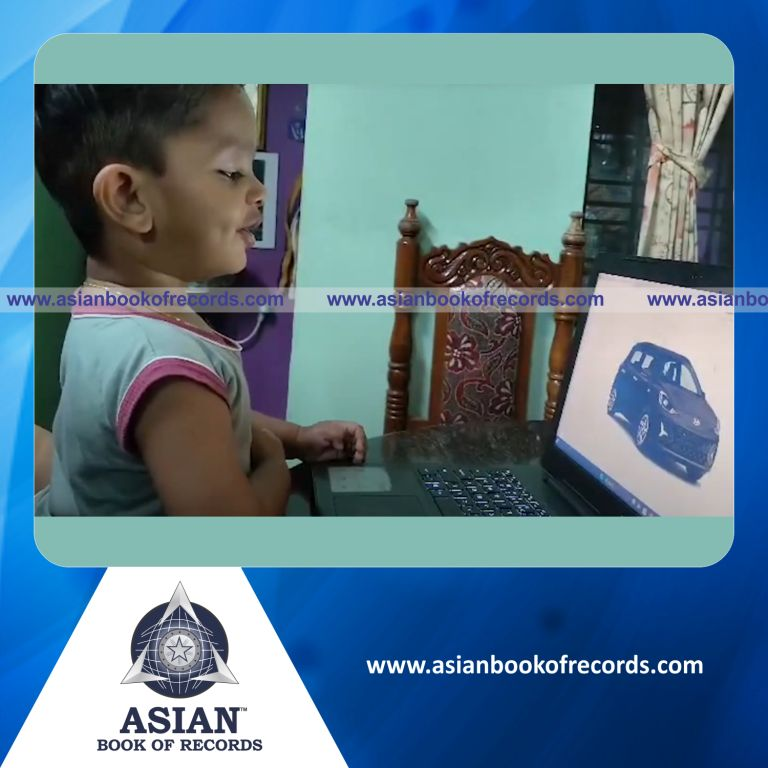 Highest Number of Car Models Identified and Recited by a Toddler