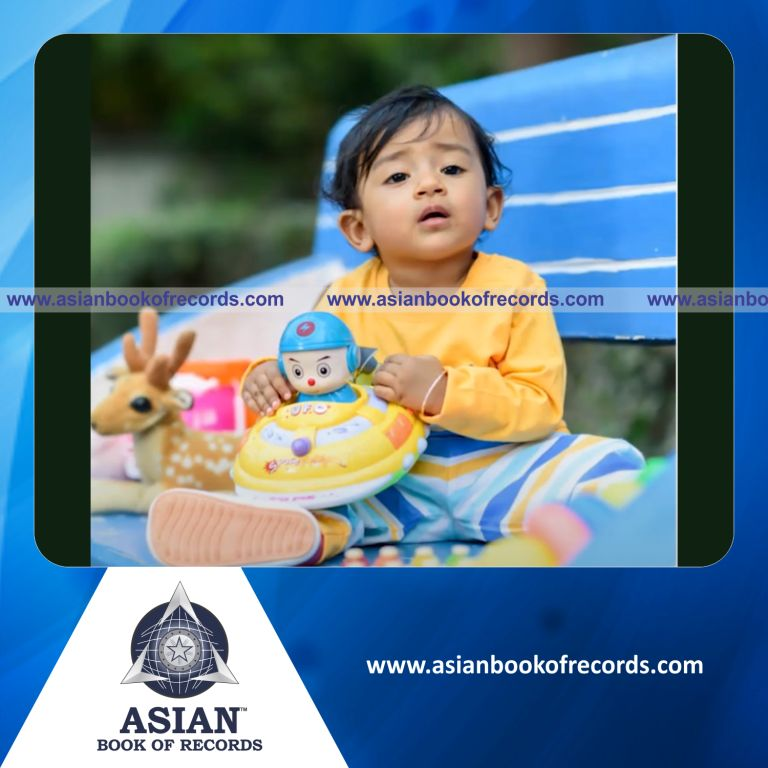 Highest Number of Floating Rubber Bath Toys Identified by an Infant