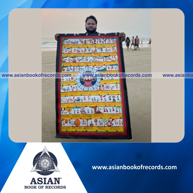 Largest Warli Art of Hanuman Chalisa Created Along with Its Verses by an Individual