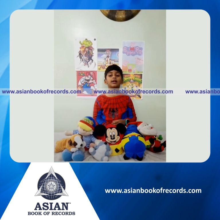 Highest Number of Cartoon Characters Recited by a Kid