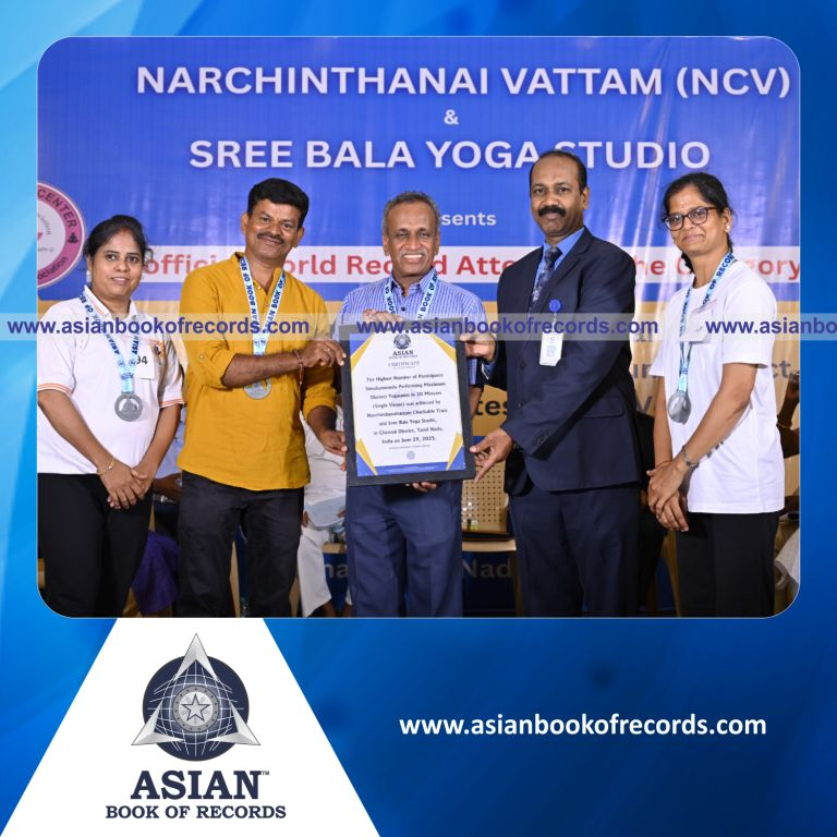 Highest Number of Participants Simultaneously Performing Maximum Distinct Yogasanas in 30 Minutes (Single Venue)