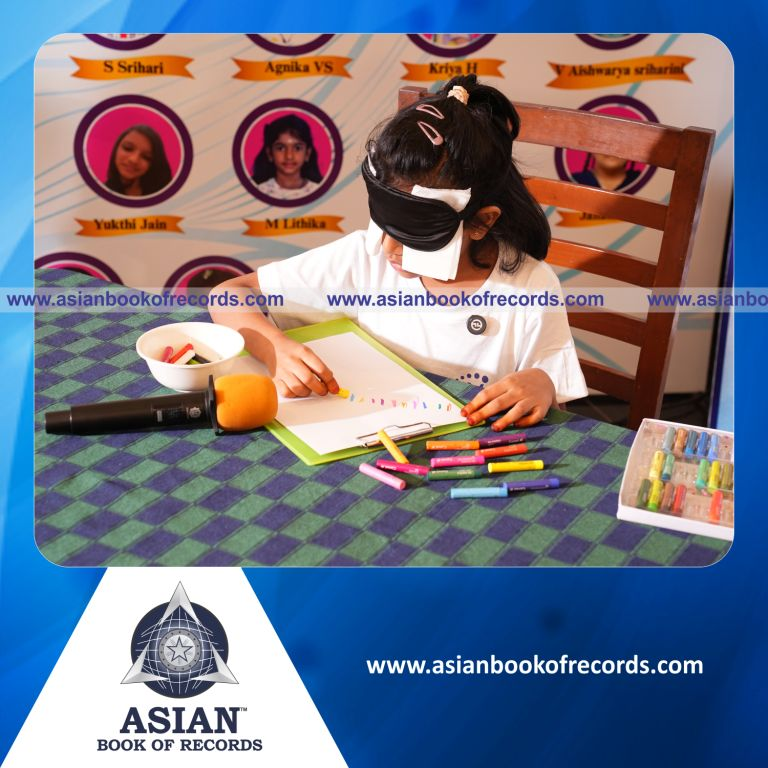 Highest Number of Crayon Shades Identified while Blindfolded in 1 Minute by an Individual (Minor-Female)