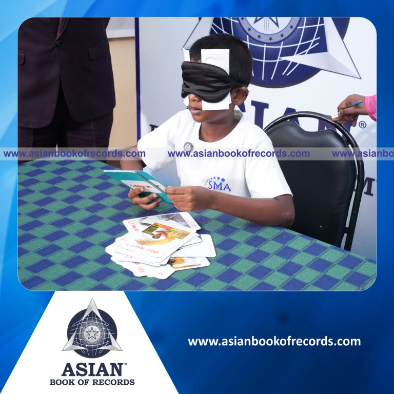 Fastest Time to Recognize 30 Unique Professions from Flashcards while Blindfolded by an Individual (Minor – Male)