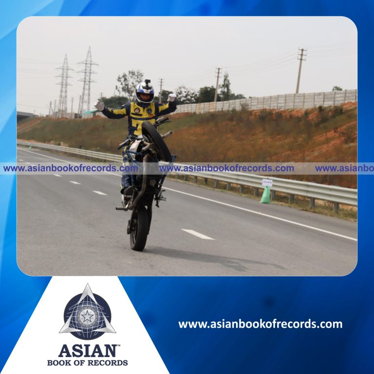 Longest Motorcycle Wheelie Without Hands on Handlebar