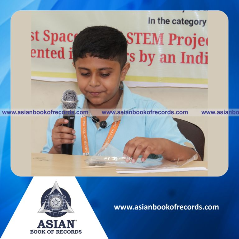 Highest Number of Space-Based STEM Projects Conceptualized and Presented in 4 Hours by an Individual (Minor-Male)