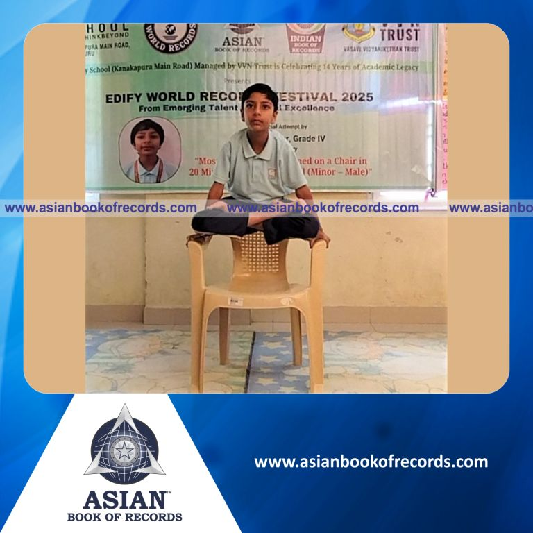 Highest Number of Yogasanas Performed on a Chair in 20 Minutes by an Individual (Minor - Male)