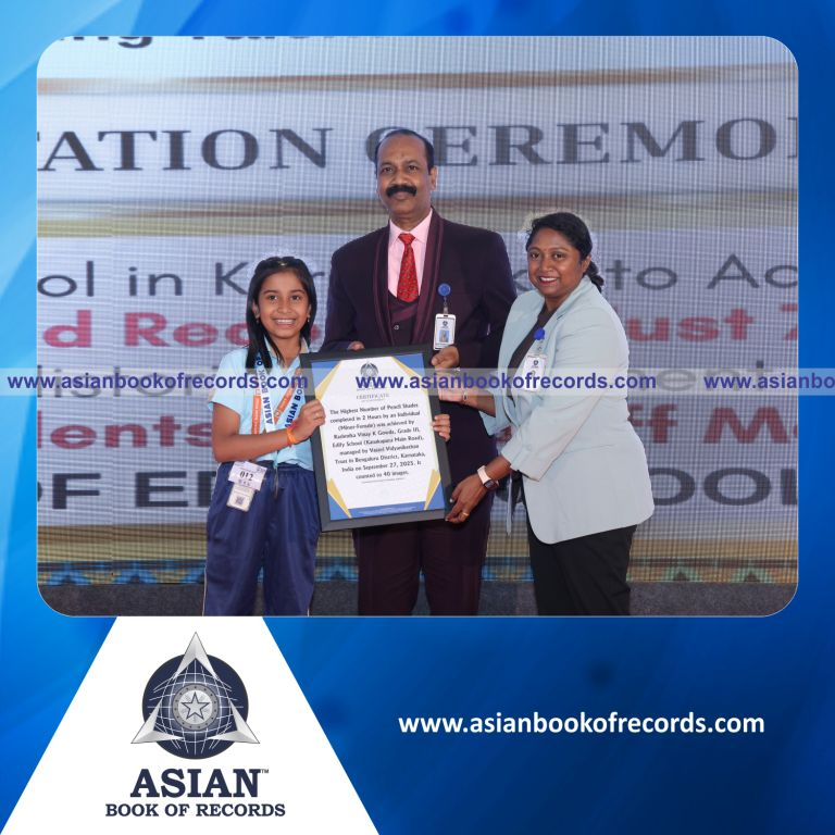 Highest Number of Pencil Shades completed in 2 Hours by an Individual (Minor-Female)