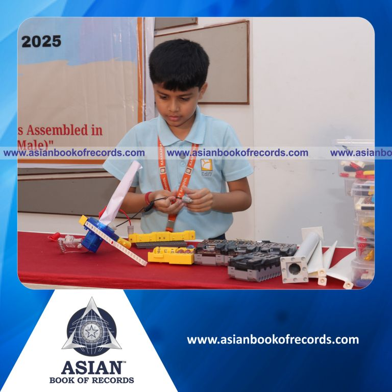 Highest Number of Basic Semi Functional Robotic Models Assembled in 3 Hours by an Individual (Minor-Male)