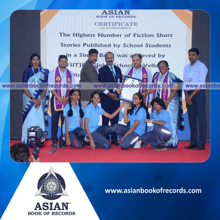 Highest Number of Fiction Short Stories Published by School Students in a Single Book