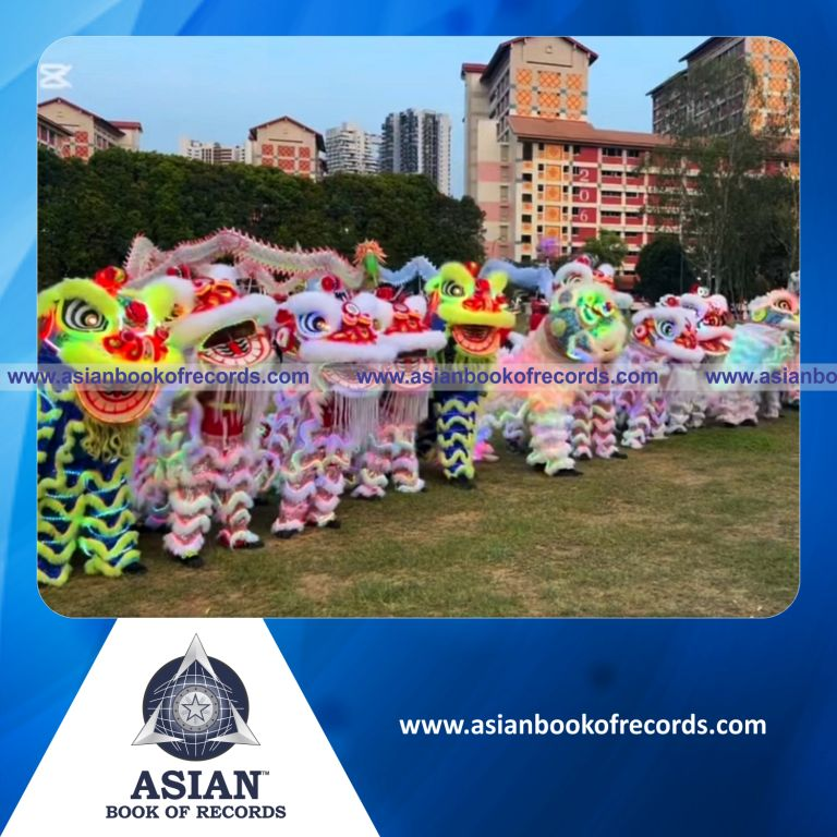 Highest Number of Troupes Performing LED Lion Dance